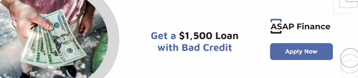 Get a $1,500 loan with bad credit