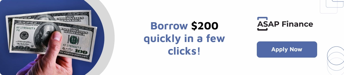 Borrow $200 quickly in a few clicks!