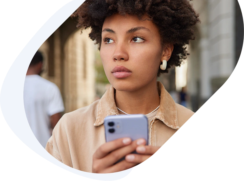 Focused young woman applying online for a second-chance loan to cover short-term cash gaps